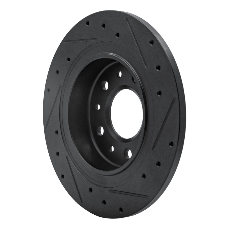 Buick Envista Brake Rotor (1) - Rear Left - R1 Concepts - Drilled & Slotted - Black - `16-`25